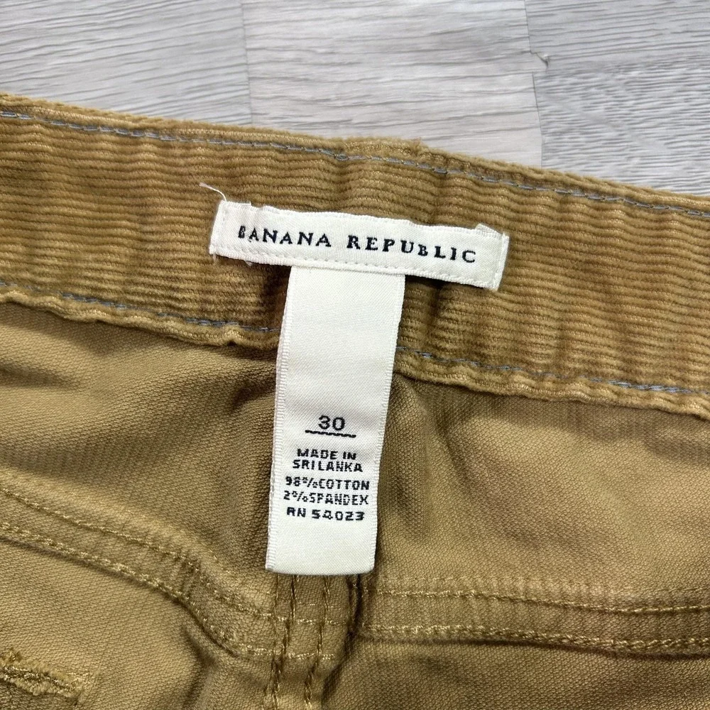 NEW Banana Republic Pants Mens 30x30 Brown Corduroy Skinny 5 Pocket Casual